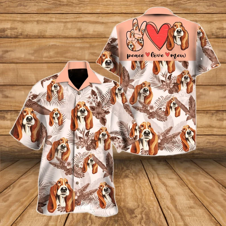 Basset Hound Dog Beach Summer Hawaii Shirt Ha104433