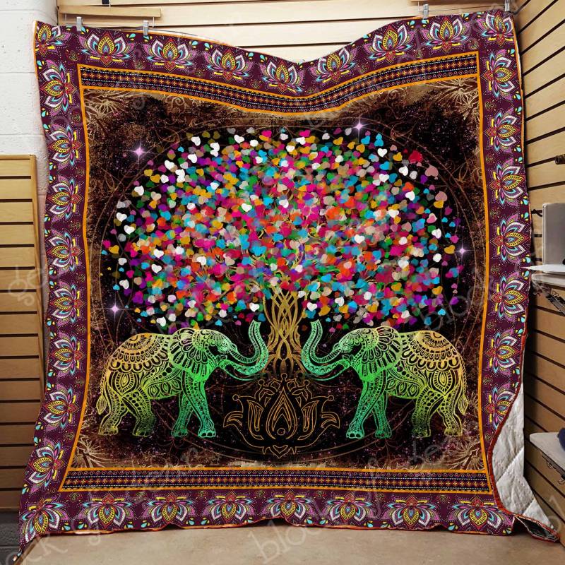 Elephant Tree Of Life JK1079 Quilt