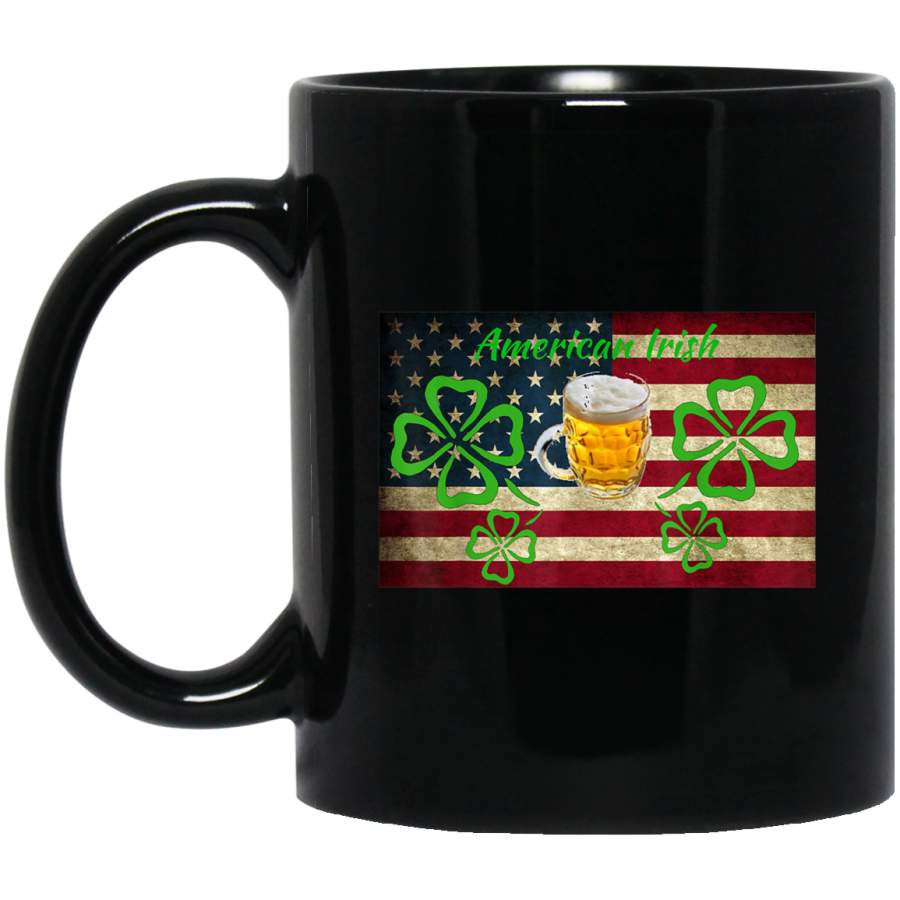 American Irish Mug Vintage Flag Beer Shamrocks