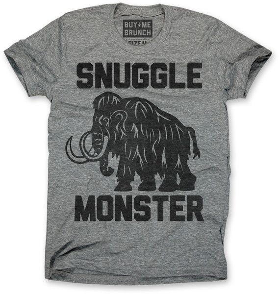 Snuggle Monster S Tee Grey Buy Me Brunch Shirt