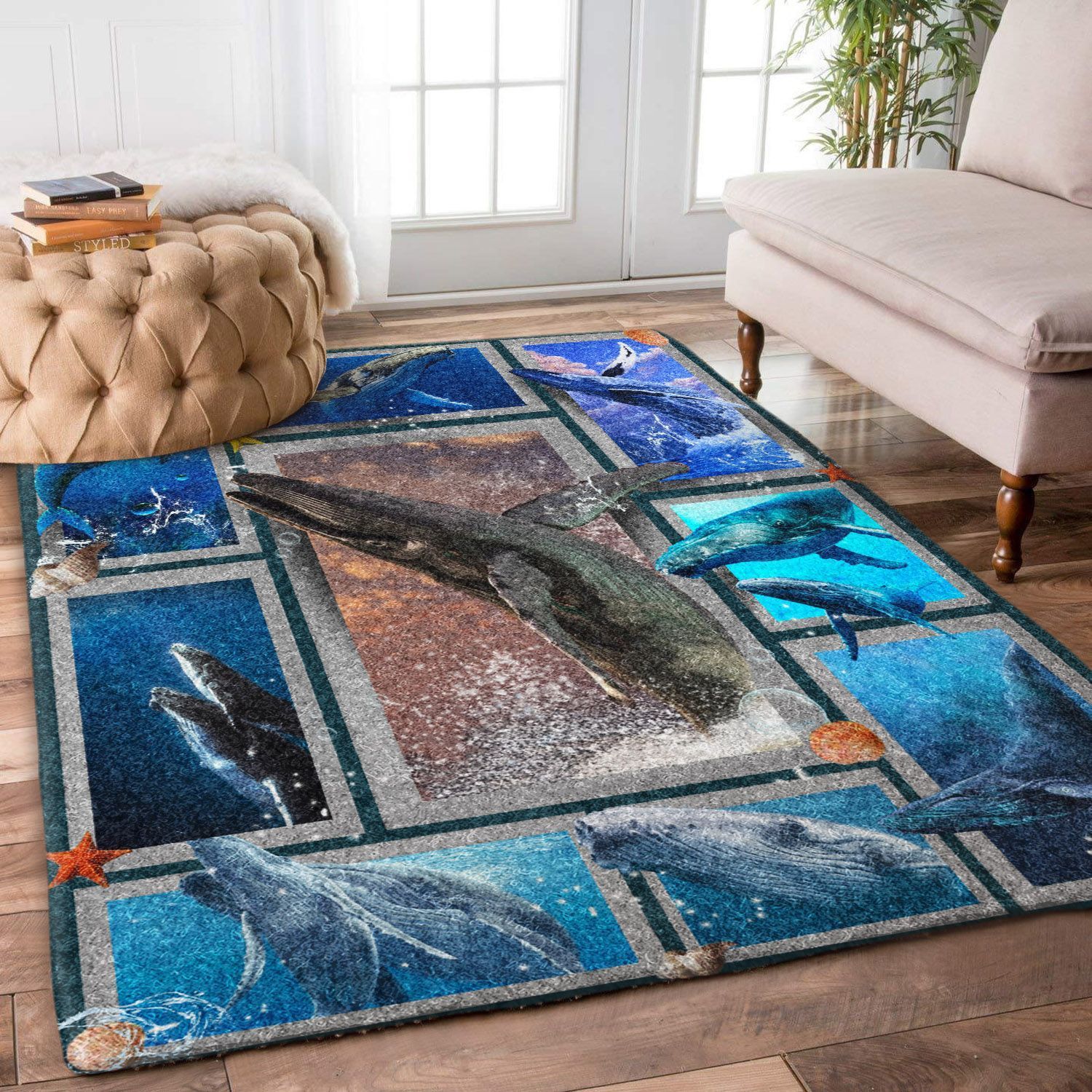 3d Huge Whale HD1301034R Rug