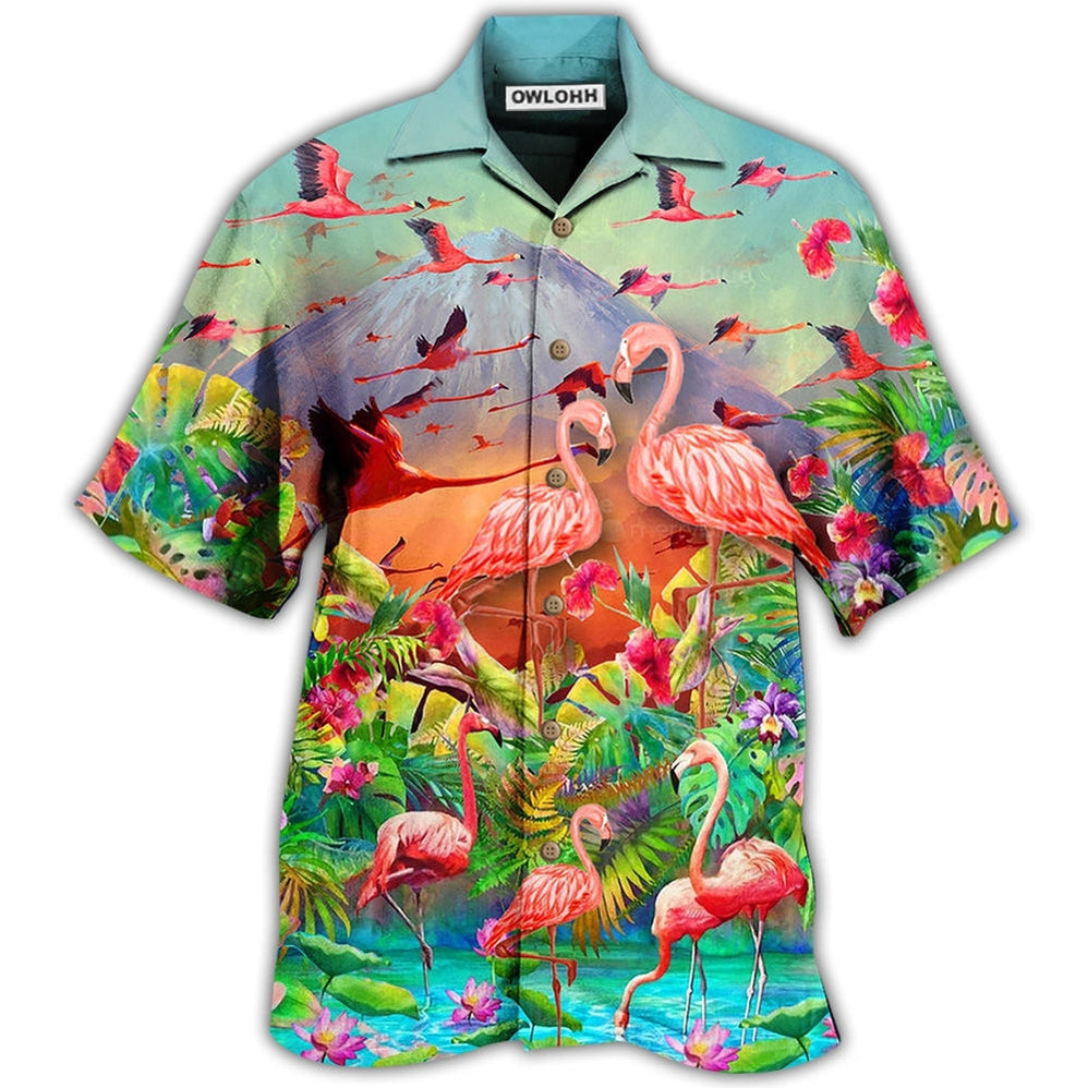 Flamingo Couple Love Hawaii Shirt Ha32972