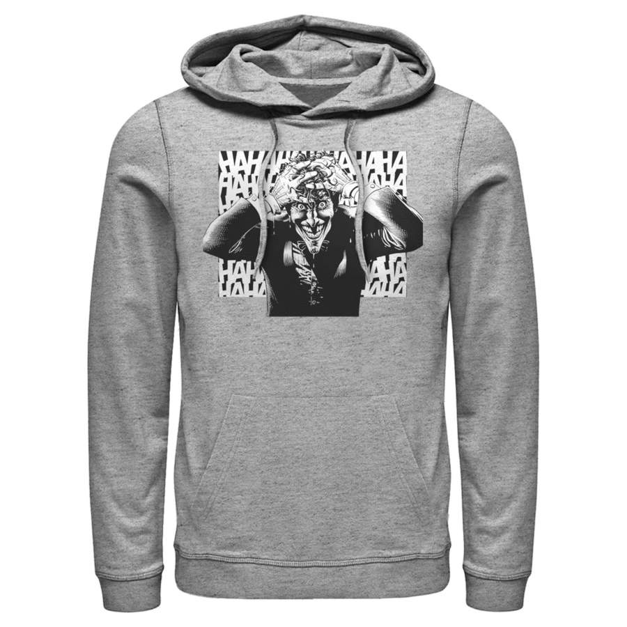 Batman Men’s Joker Hahaha Crazed Look  Lightweight Hoodie