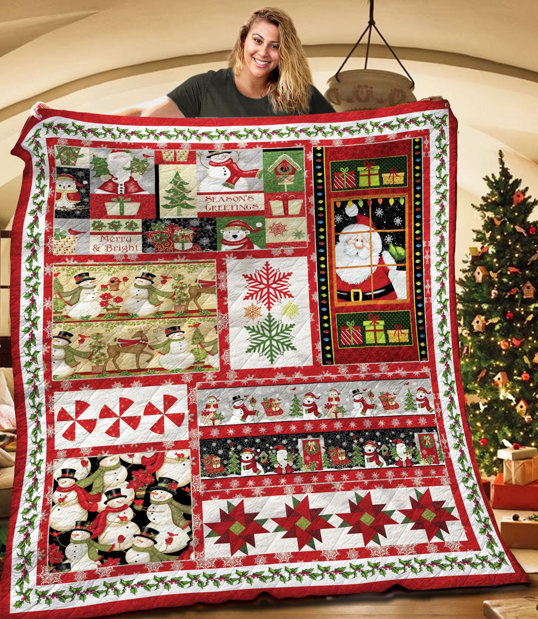 Merry Christmas Tnt181116Nh Quilt Blanket