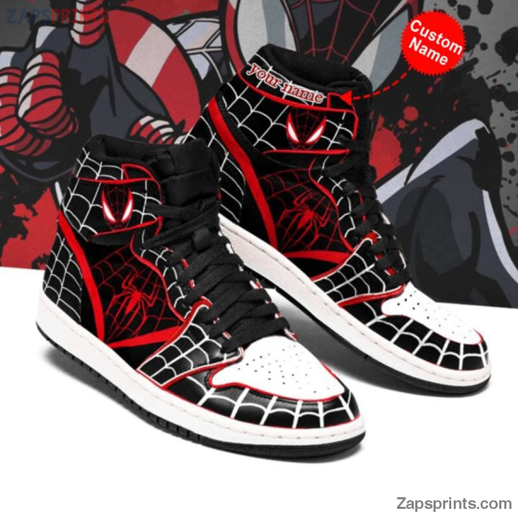 Spiderman Noir Spider Man Personalized Name Air Jd1 Sneakers Custom ...
