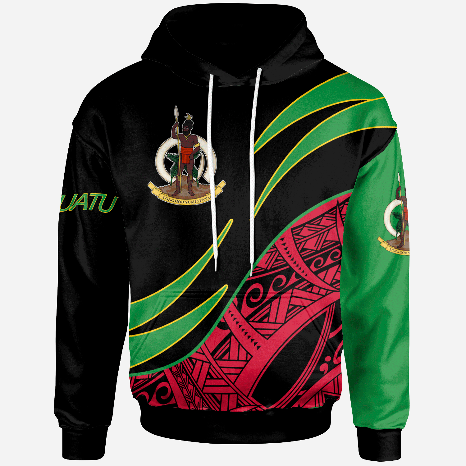 Vanuatu Hoodie – Custom Personalised Symmetrical Lines – BN27