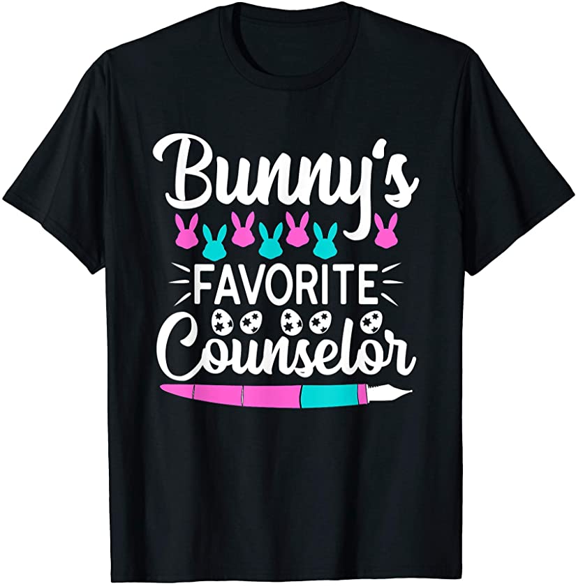 Bunny’s Favorite School Counselor Happy Easter Teacher Gift T-Shirt