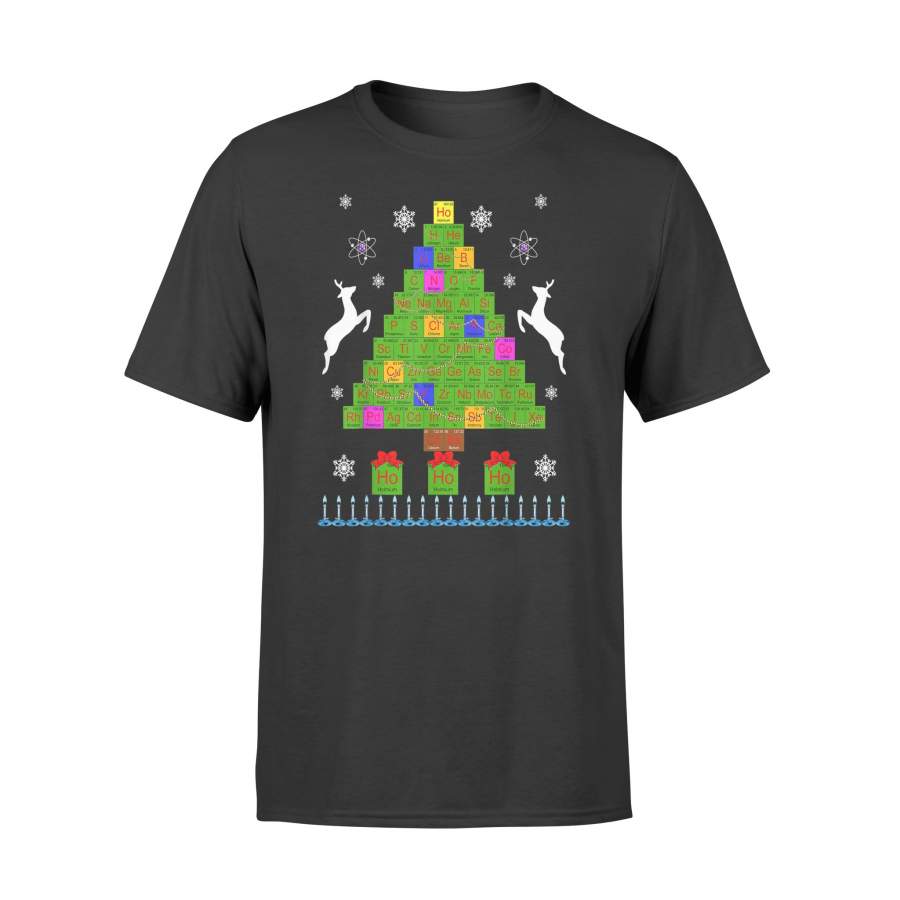 Ugly Christmas Design T-Shirt Gift Chemistree Periodic Table – Standard T-shirt