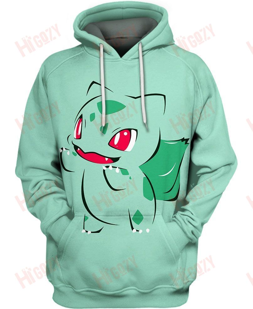 Bulbasaur Hoodie 3D, Pokemon Hoodie, Bulbasaur Hoodies Clothes Sale Custom Hoodies Oversized Hoodie, 3D Hoodies For Men, Women And Everyone