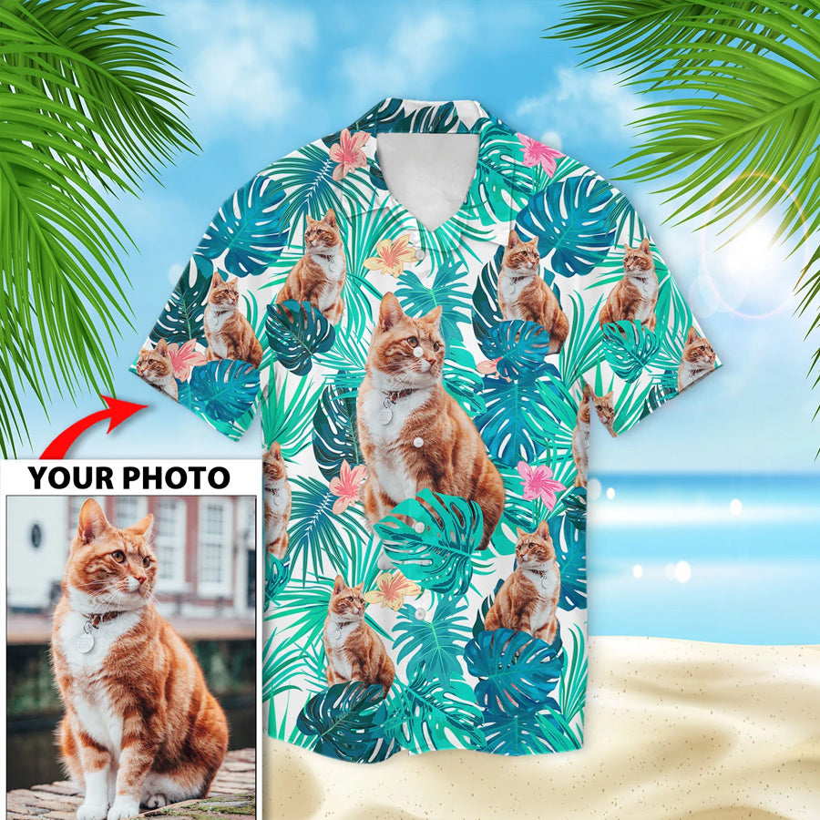 Personalized Photo Cat Hawaii Hawaii Shirts For Gift Lovers Ha106859