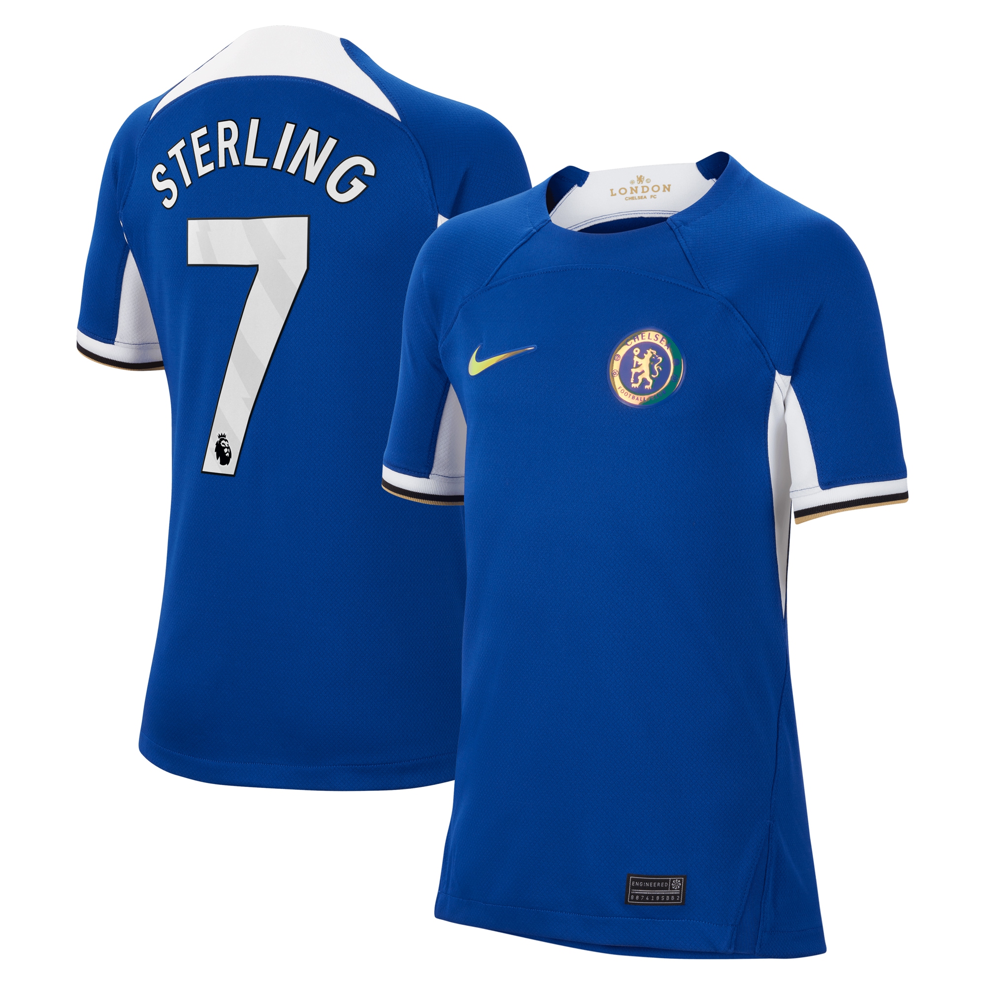 Raheem Sterling Chelsea Youth 2023/24 Home Stadium Replica Jersey – Blue