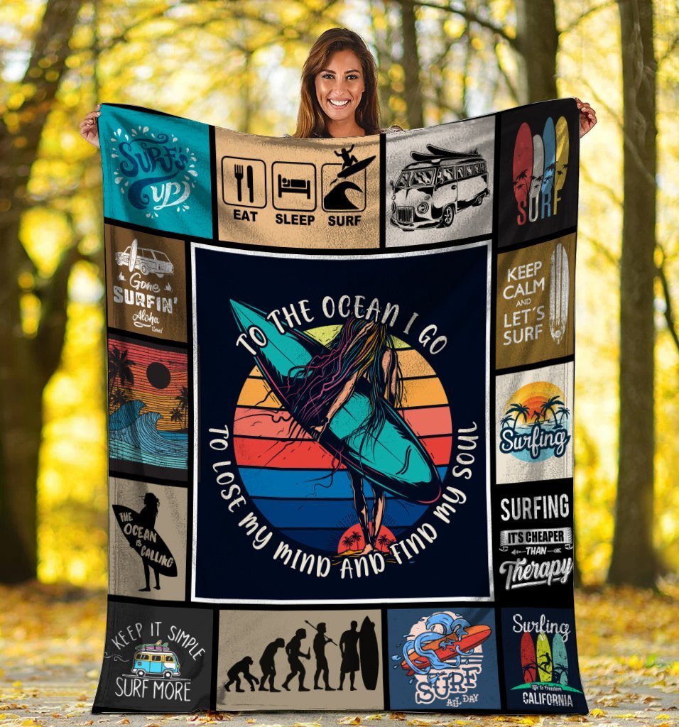 To The Ocean Fleece Blanket