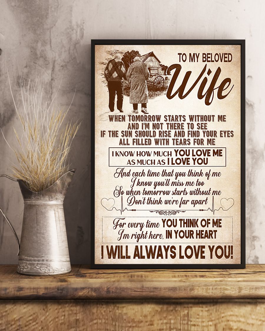 To My Beloved Wife – I Will Always Love You Vertical Canvas And Poster – Gift For Wife | Wall Decor Visual Art