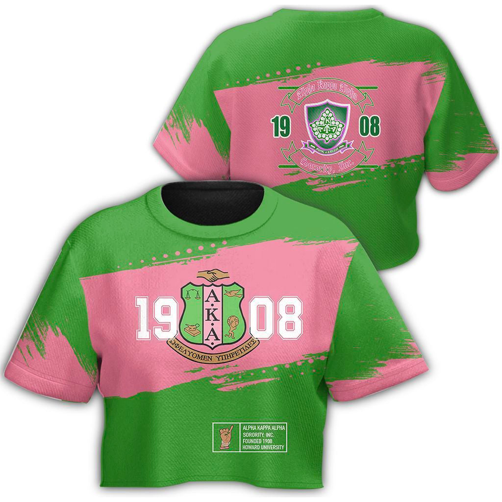 Wonder Print T Shirt – Alpha Kappa Alpha University Croptop T Shirt