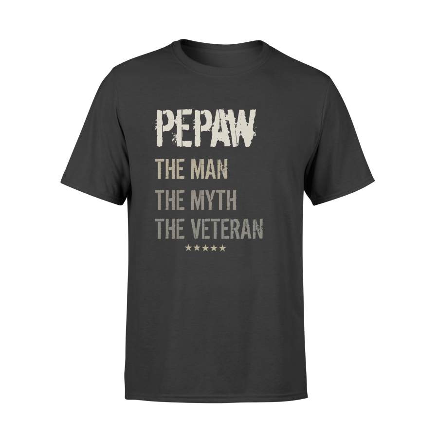 YOLOstuff pepaw the Man the Myth the Veteran T-shirt