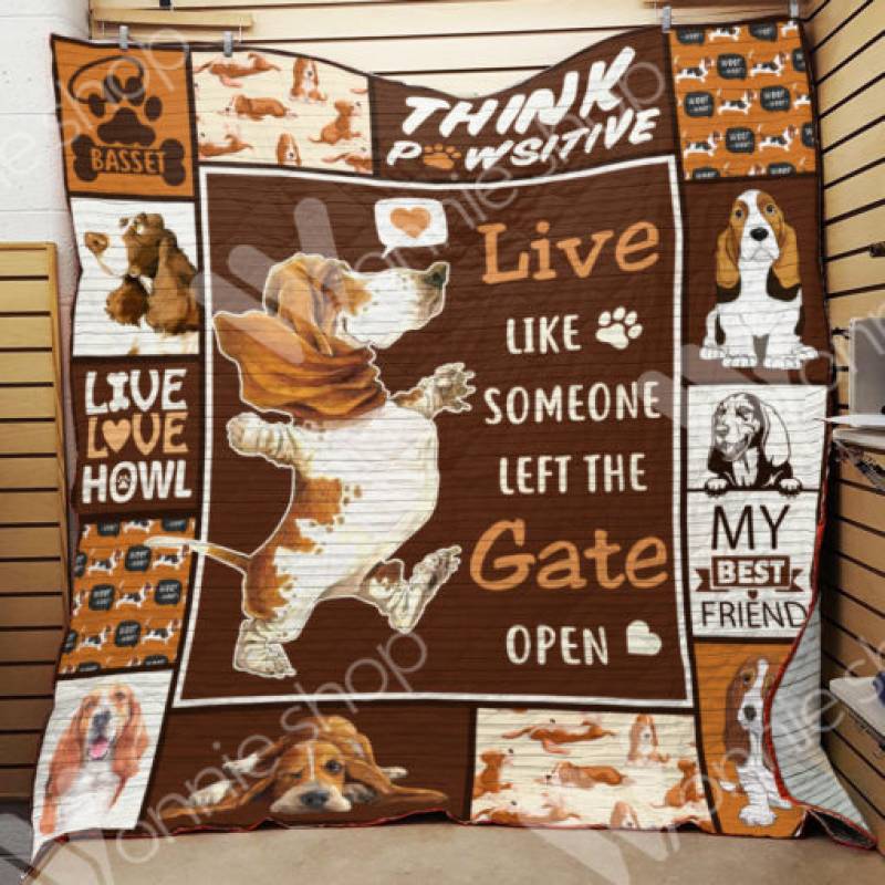 Basset Hound Dog Blanket NOV2701 90O35