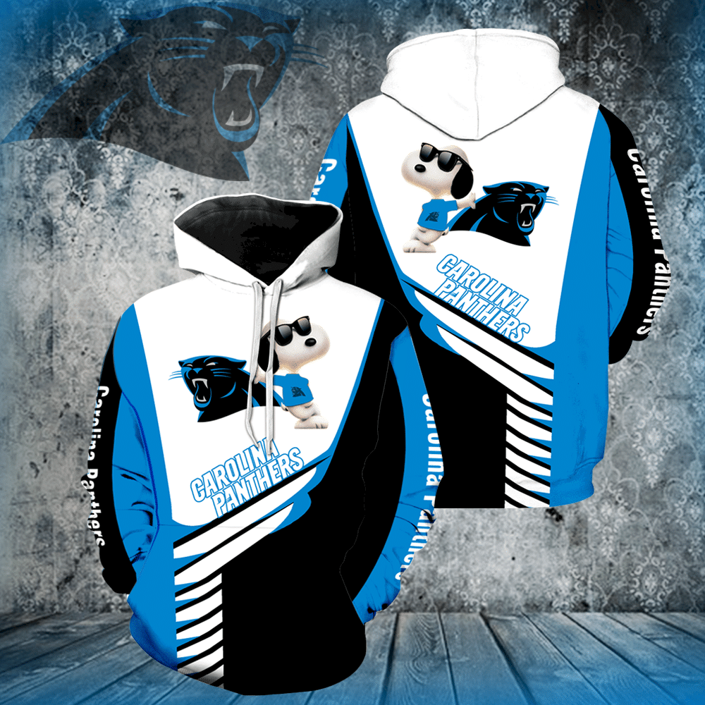 Carolina Panthers Snoopy Full Print V1342 And Men Women 3D Pullover Hoodie, Bomber Jacket, Sweatshirt, T-Shirt