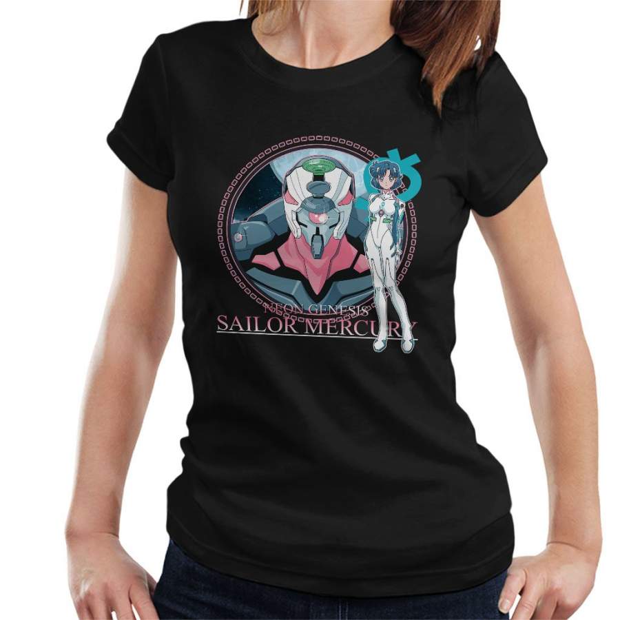 Sailor Mercury Neon Genesis Sailor Moon Women’s T-Shirt