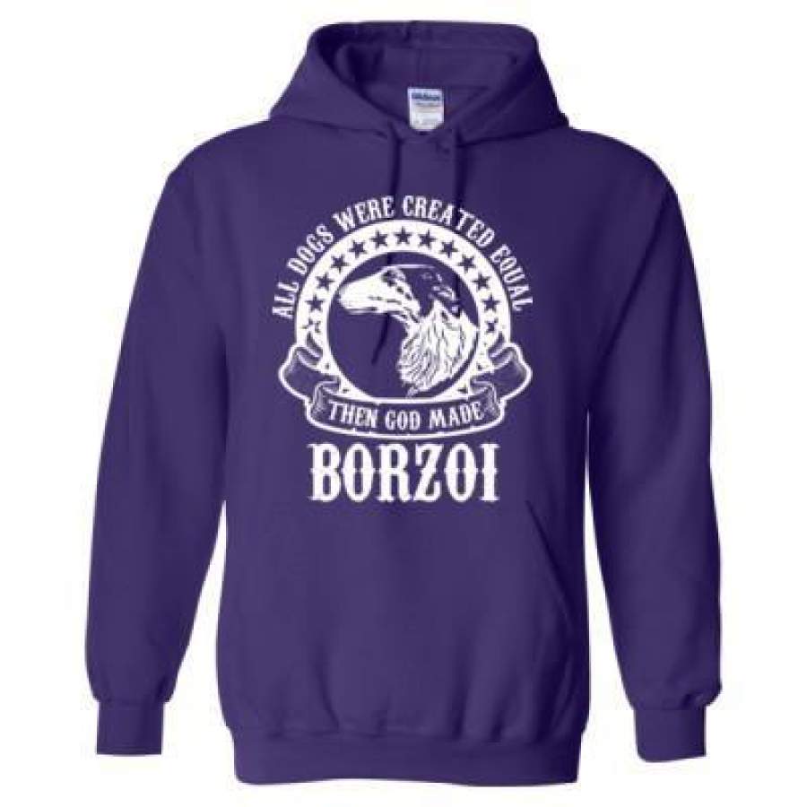 AGR All Dogs Were Created Equal God Made Borzoi – Heavy Blend™ Hooded Sweatshirt