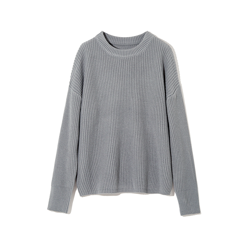 WOTWOY Autumn Winter Thickening Oversized Sweater Women Long Sleeve Casual Loose Pullovers Female Cashmere Solid Knitted Tops alx