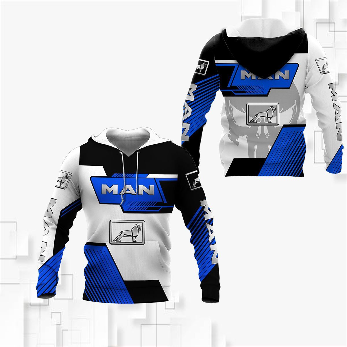3D All Over Printed Man Truck & Bus TTT-NH Shirts Ver 2 (Blue)