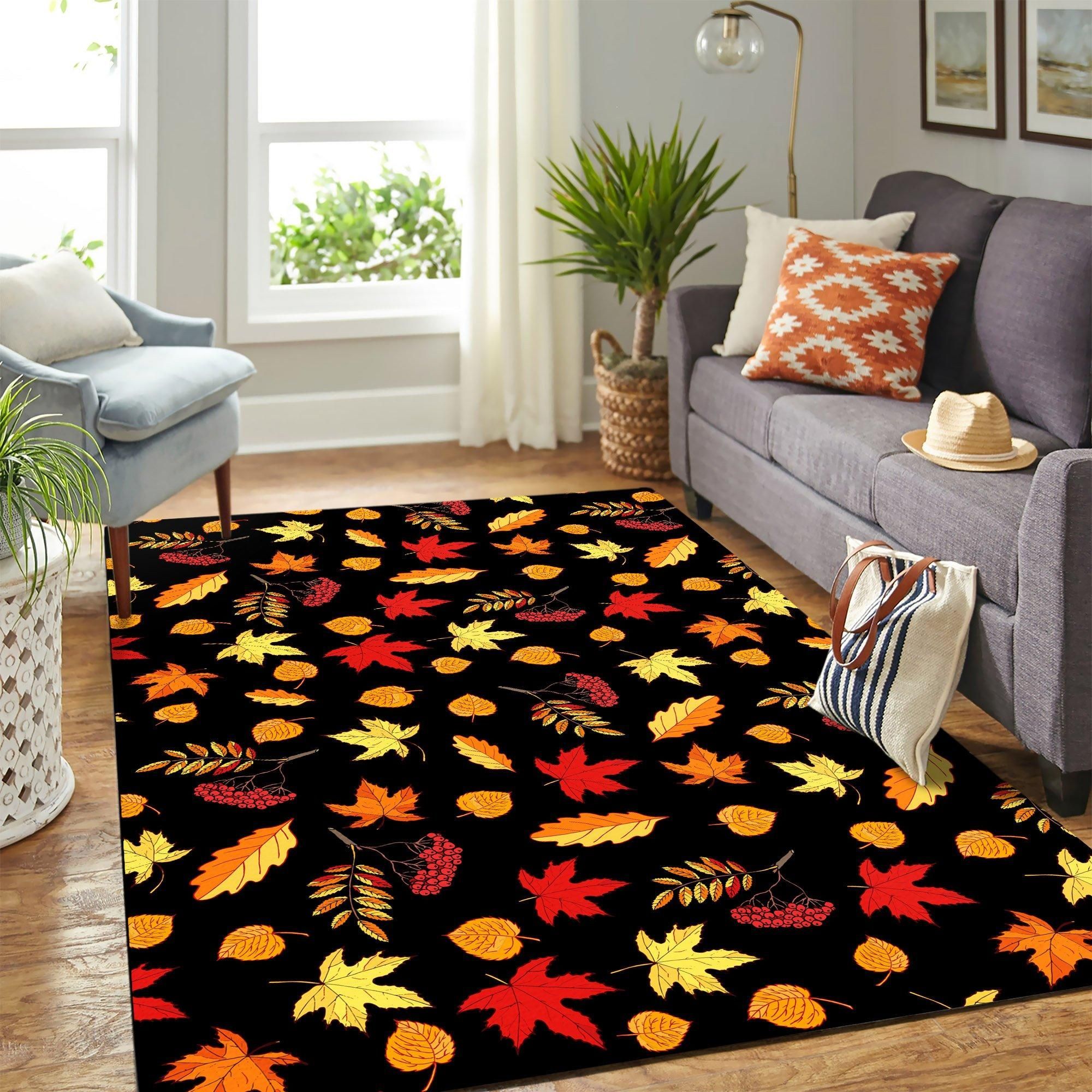 Autumn leaves Area Rug Geeky Carpet – home decor – Bedroom Living Room decor