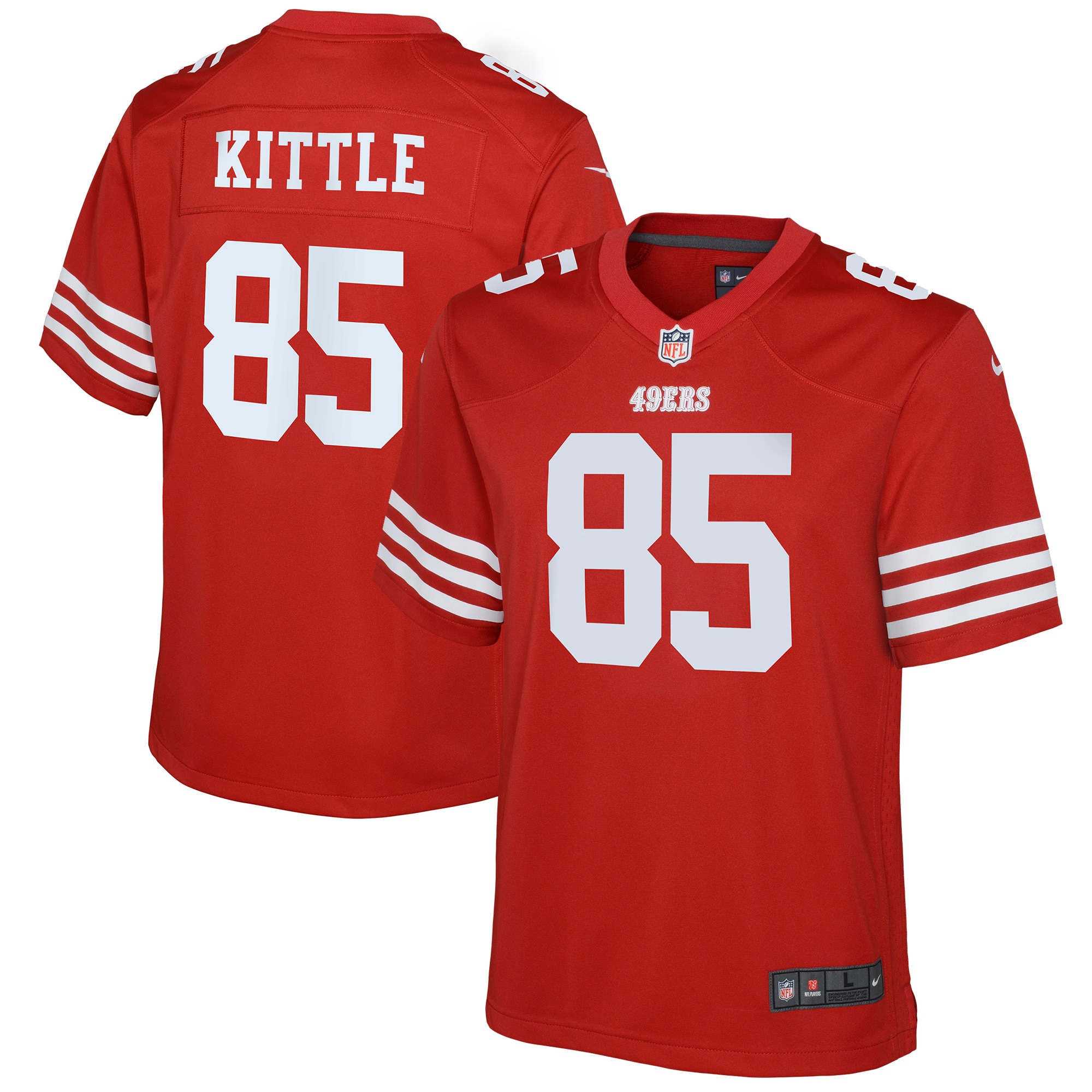 Youth San Francisco 49ers George Kittle Scarlet Game Jersey