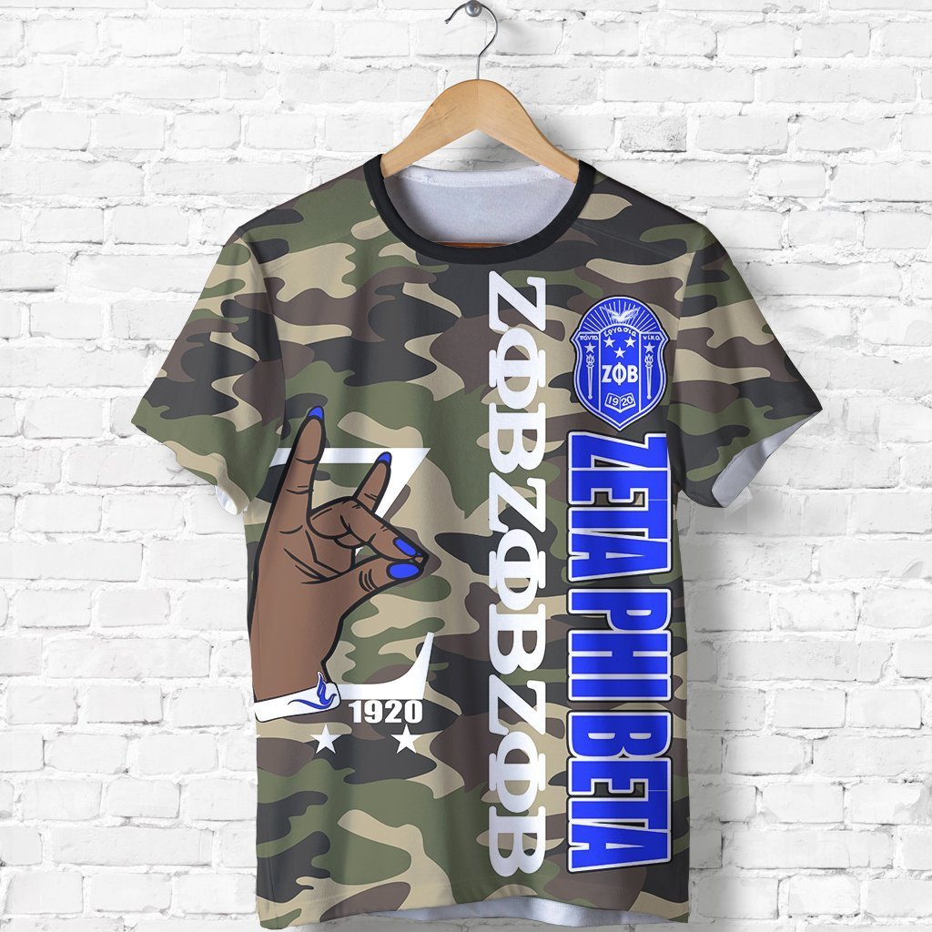 Sorority Tshirt – Zeta Phi Beta Camouflage Tee