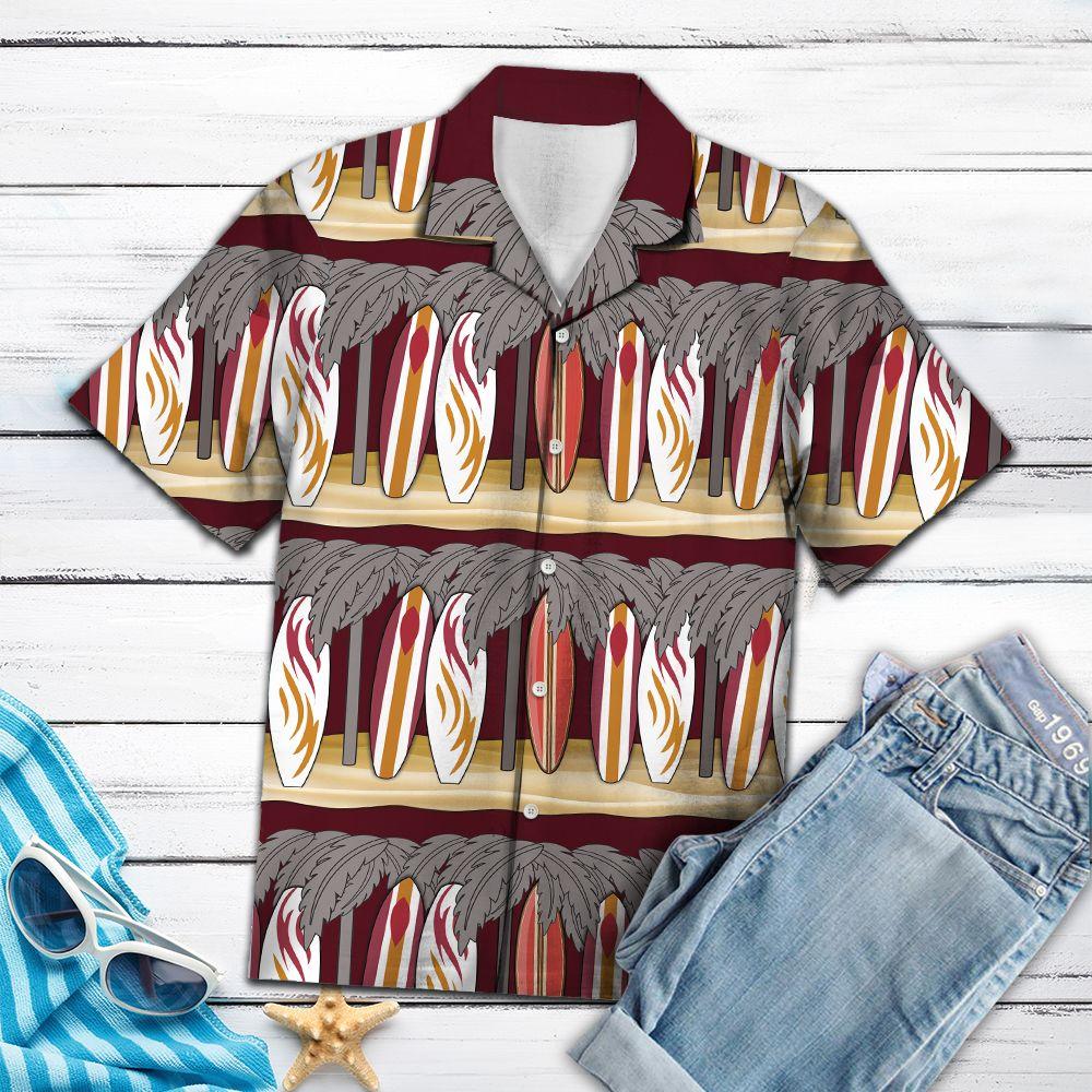 Aloha Shirt Mother’s day Father’s day unique gift ideas for mom & dad from daughter & son kids, meaningful birthday presents –  Vintage Surfboard G5811- Hawaiian Shirt