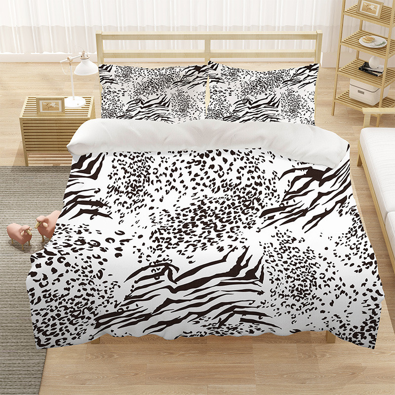 3D Leopard Print Digital Printing Bedding Set Down Bed Cover Pillowcase Fashion Bedroom Decoration Home  Duvet Covers