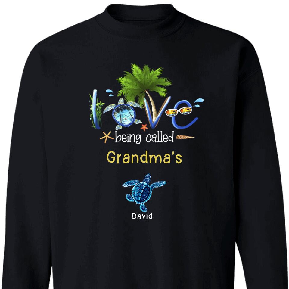 Personalized Mom Grandma Turtle, Summer Beach Holiday Sweatshirt – Trending Personalized