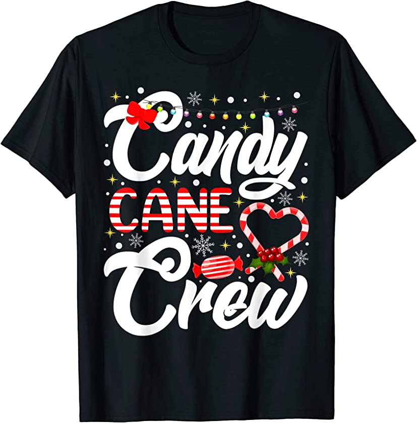 Christmas Candy Lover Funny Xmas Candy Cane Crew T-Shirt