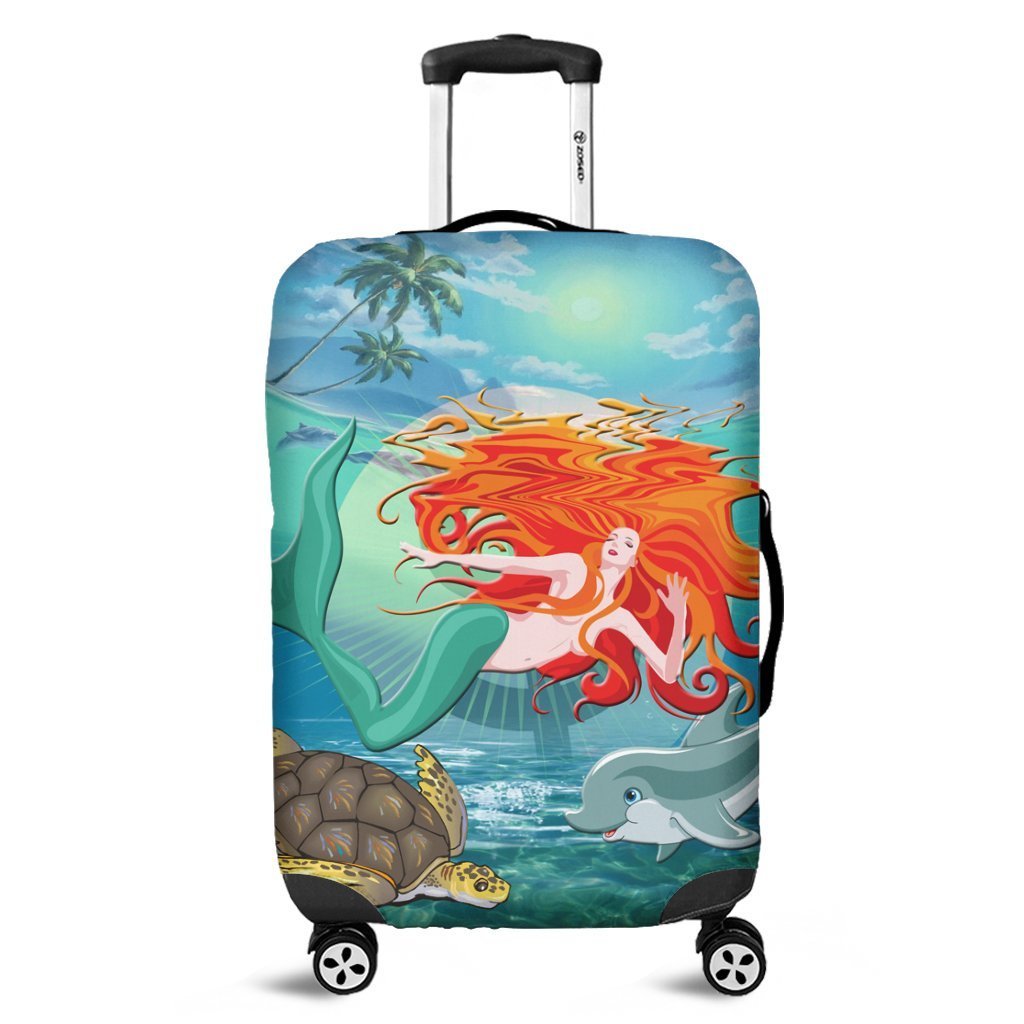 Hawaiian Mermaid Turtle Dolphin Polynesian Luggage Covers