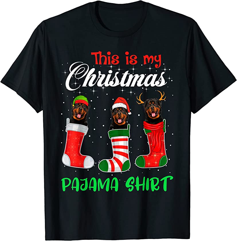 This Is My Christmas Pajama Rottweiler Dog Puppy Lover T-Shirt