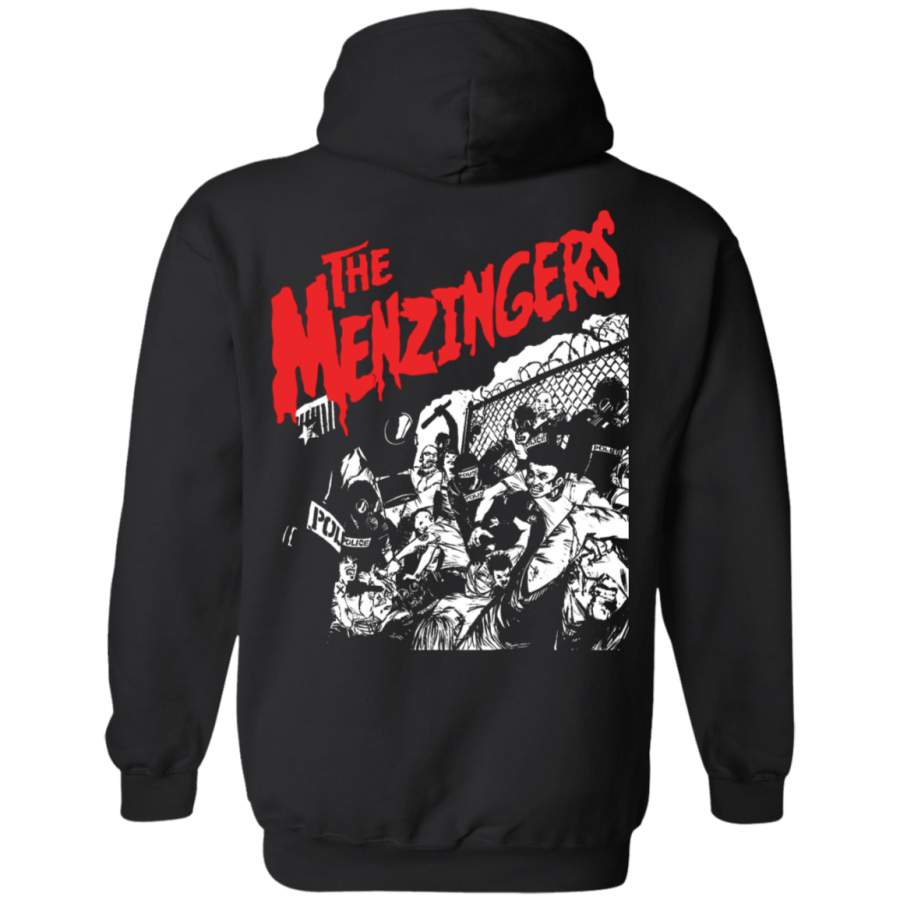 Menzingers Men’s Police Riot Back print Pullover Hoodie