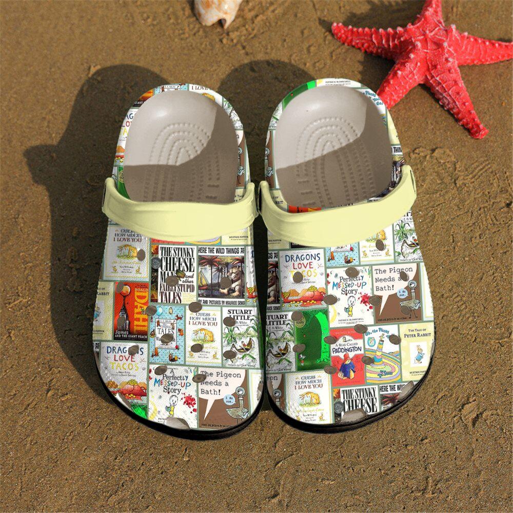 Reading Personalized Clog, Custom Name, Text, Color, Number Fashion Style For Women, Men, Kid, Print 3D Children’S Literature