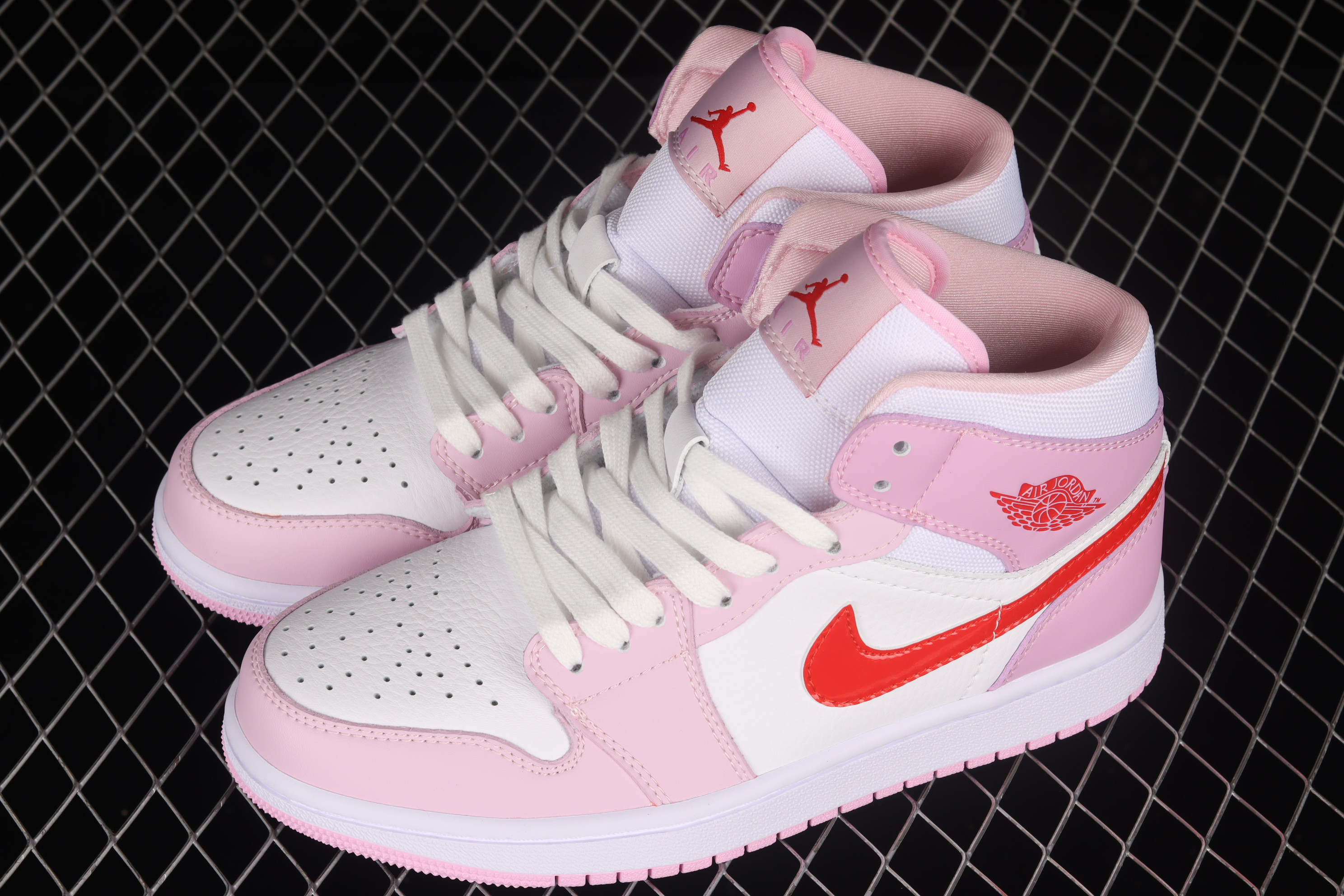 Nike JD 1 Mid Valentine’s Day White Pink Women Sneakers SNK946528792