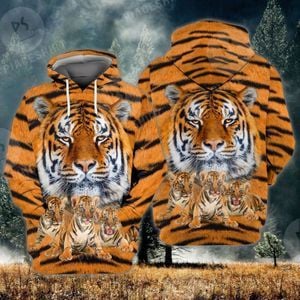 Big Cats Tiger Cute Nature Fashionable 3D Full Print Hoodie