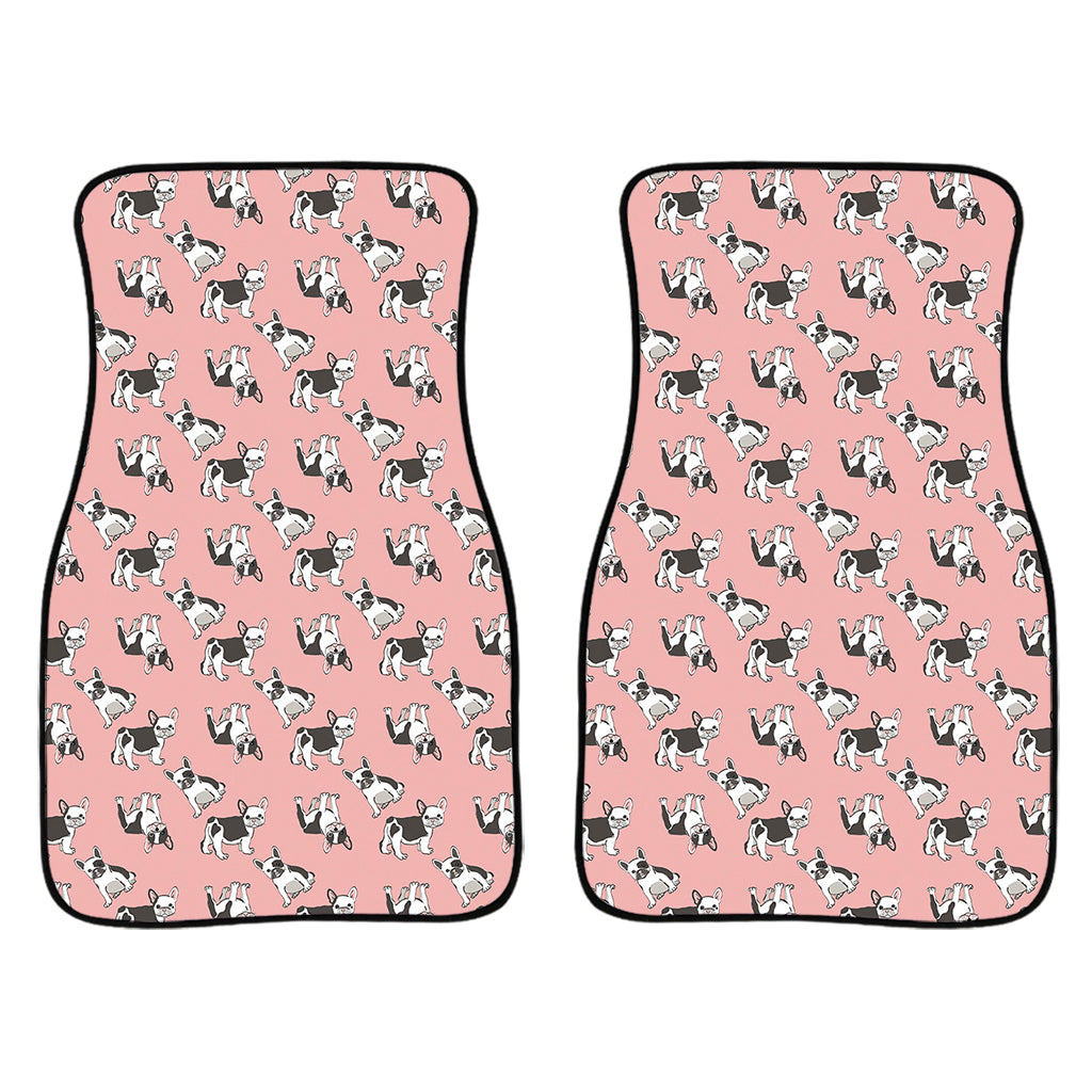 Cute French Bulldog Puppy Pattern Print Front Car Floor Mats