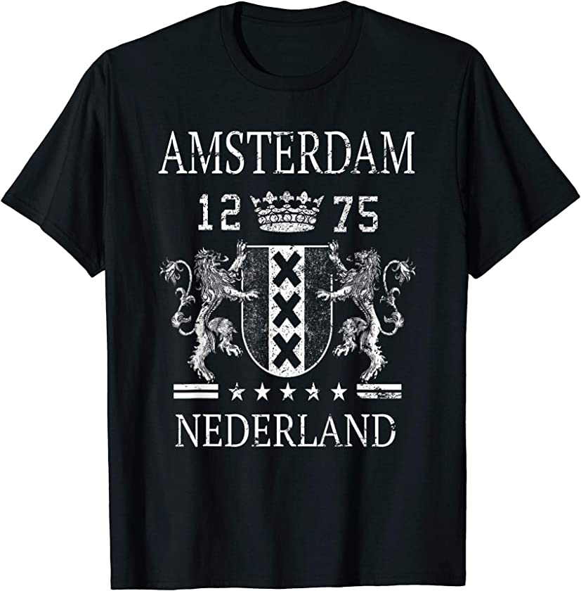 Amsterdam Nederland Vintage Souvenir Distressed Style Dutch T-Shirt