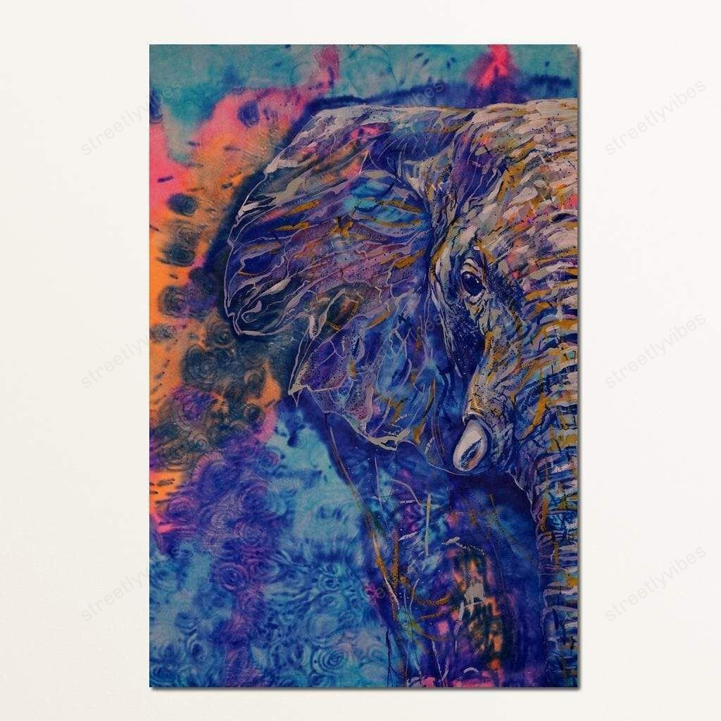 Blue Elephant Canvas