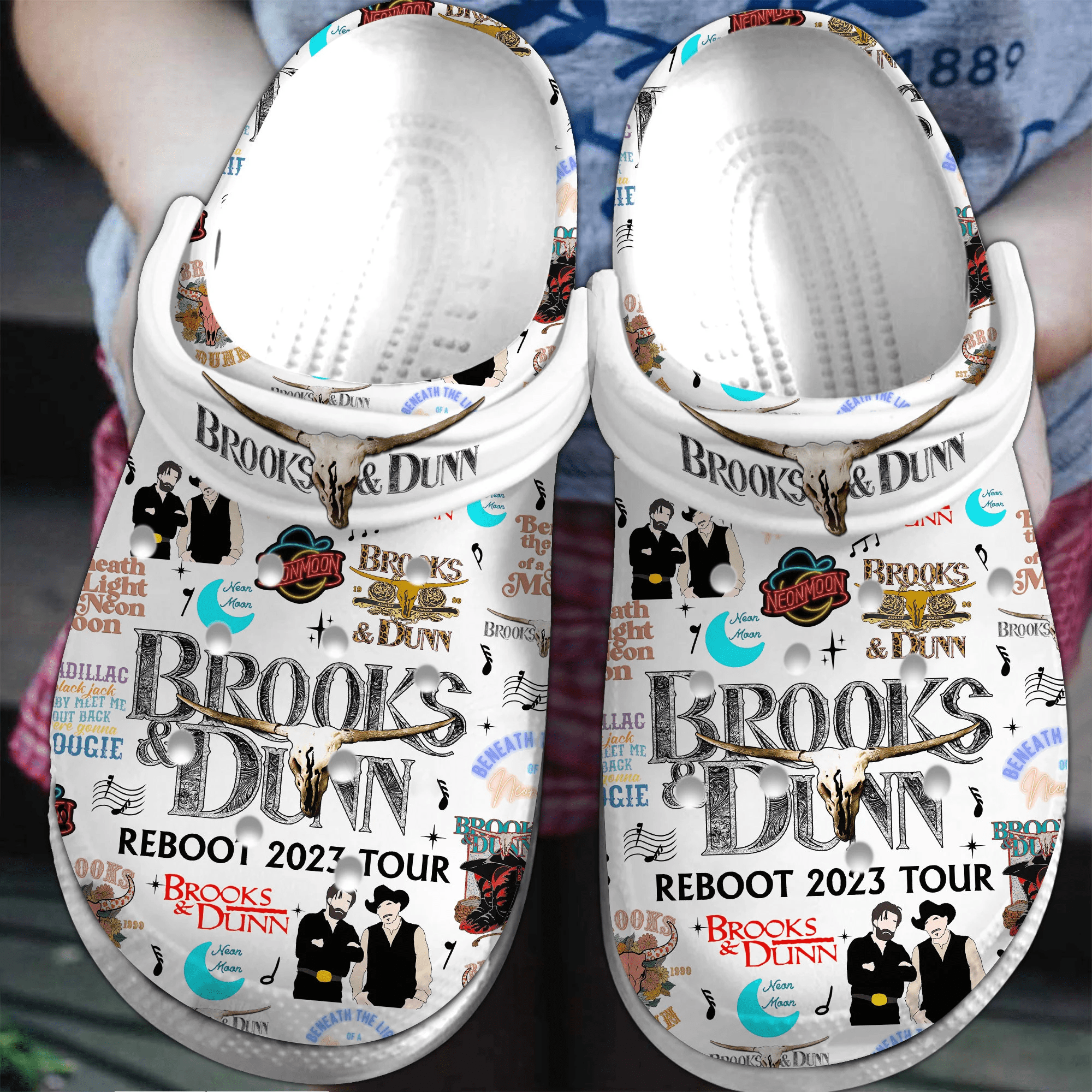 Premium Brooks And Dunn Music Crocs Crocband Clogs Shoes Comfortable For Men Women and Kids