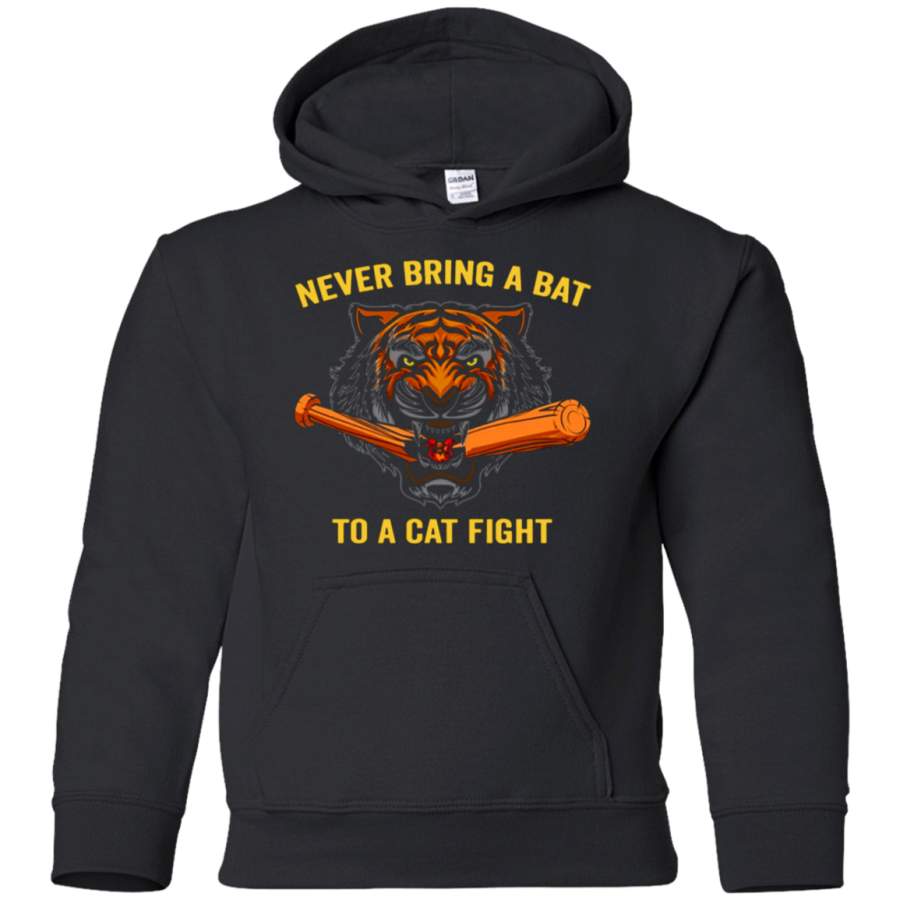 AGR Dead Zombies Never Bring A Bat To A Cat Fight Tiger Shirt youth hoodie