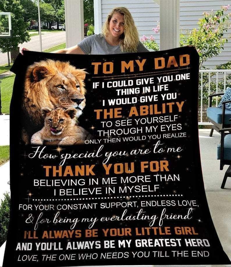 Thank You For Believing In Me – Best Idea Gift For Dad, Gift For Home Decor, Gift For Family  – Fleece Blanket