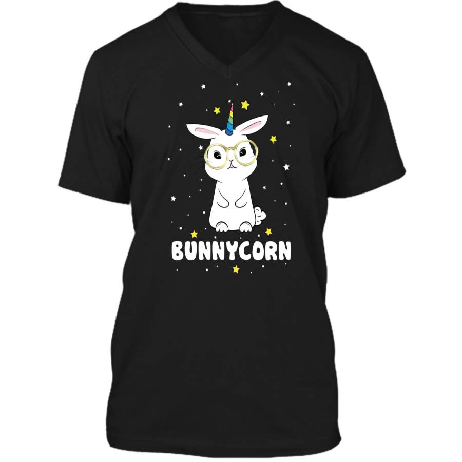 Bunnycorn! Funny Unicorn Easter Bunny T-Shirt Mens Printed V-Neck T