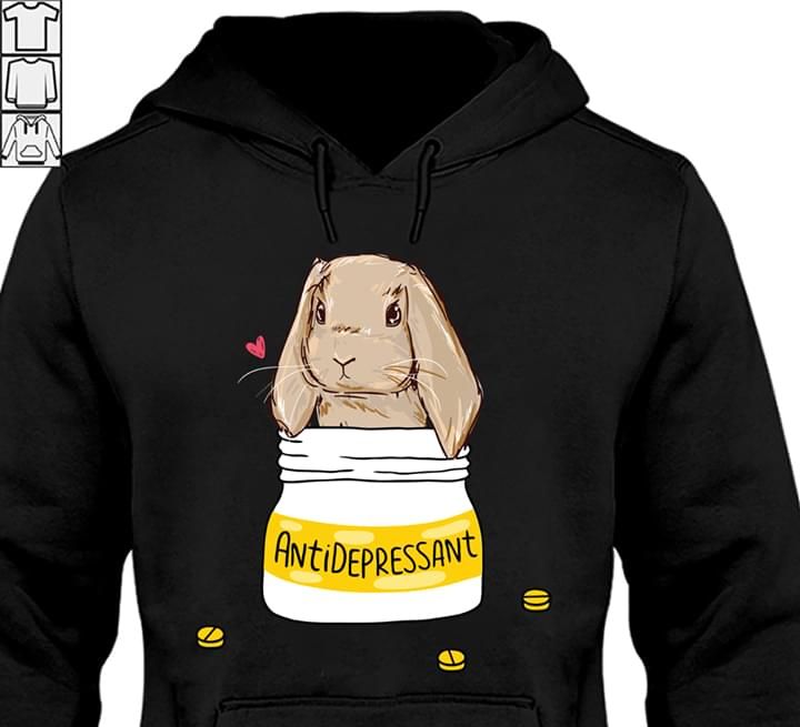 Rabbit Cute Antidepressant T Shirt Hoodie Sweater