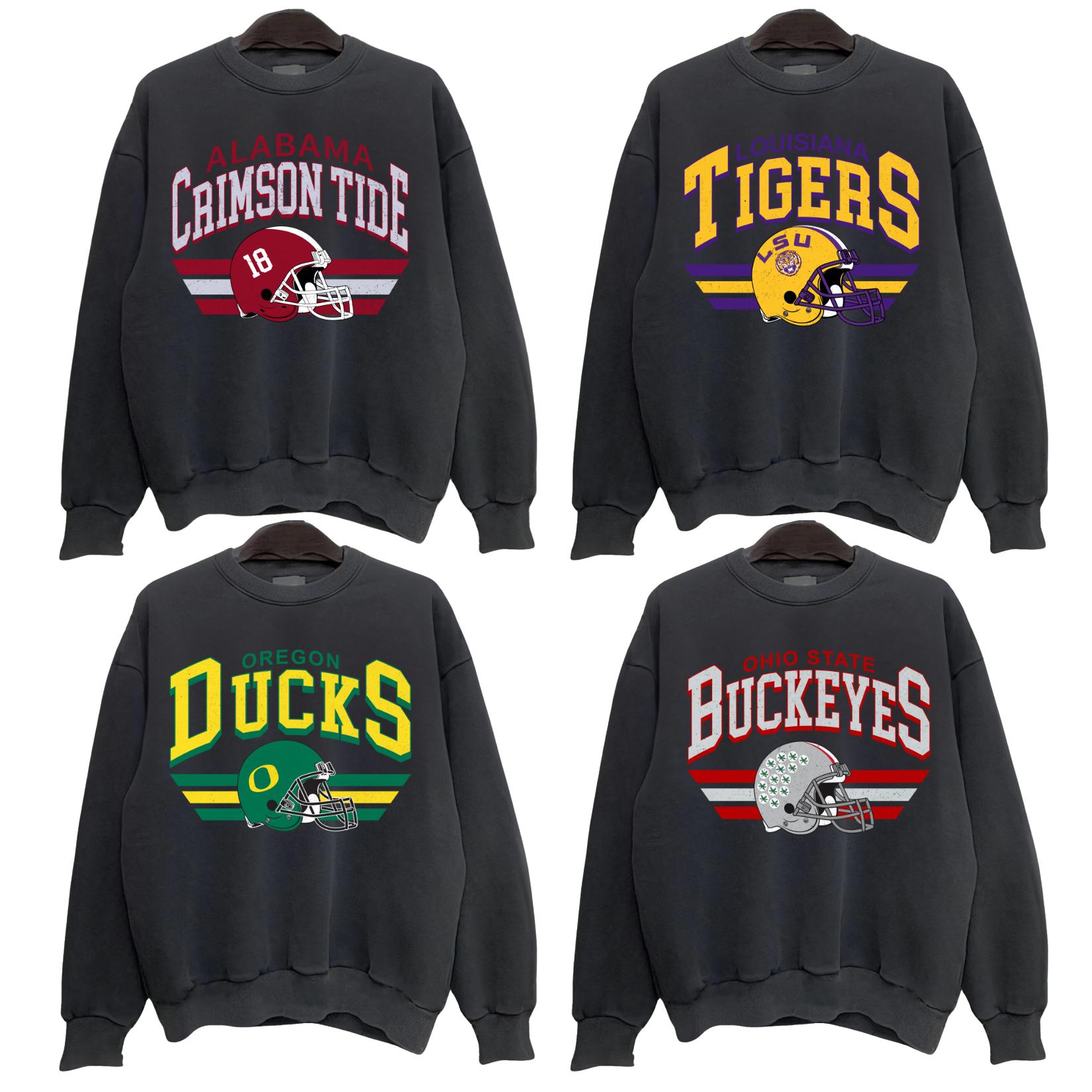 Vintage All Teams NCAA Collection Unisex Crewneck Sweatshirt Custom Team, Graphic College Team Collection Sweatshirt, Gift For NCAA Fans, Sweatshirt for Men and Women, Size S-3XL