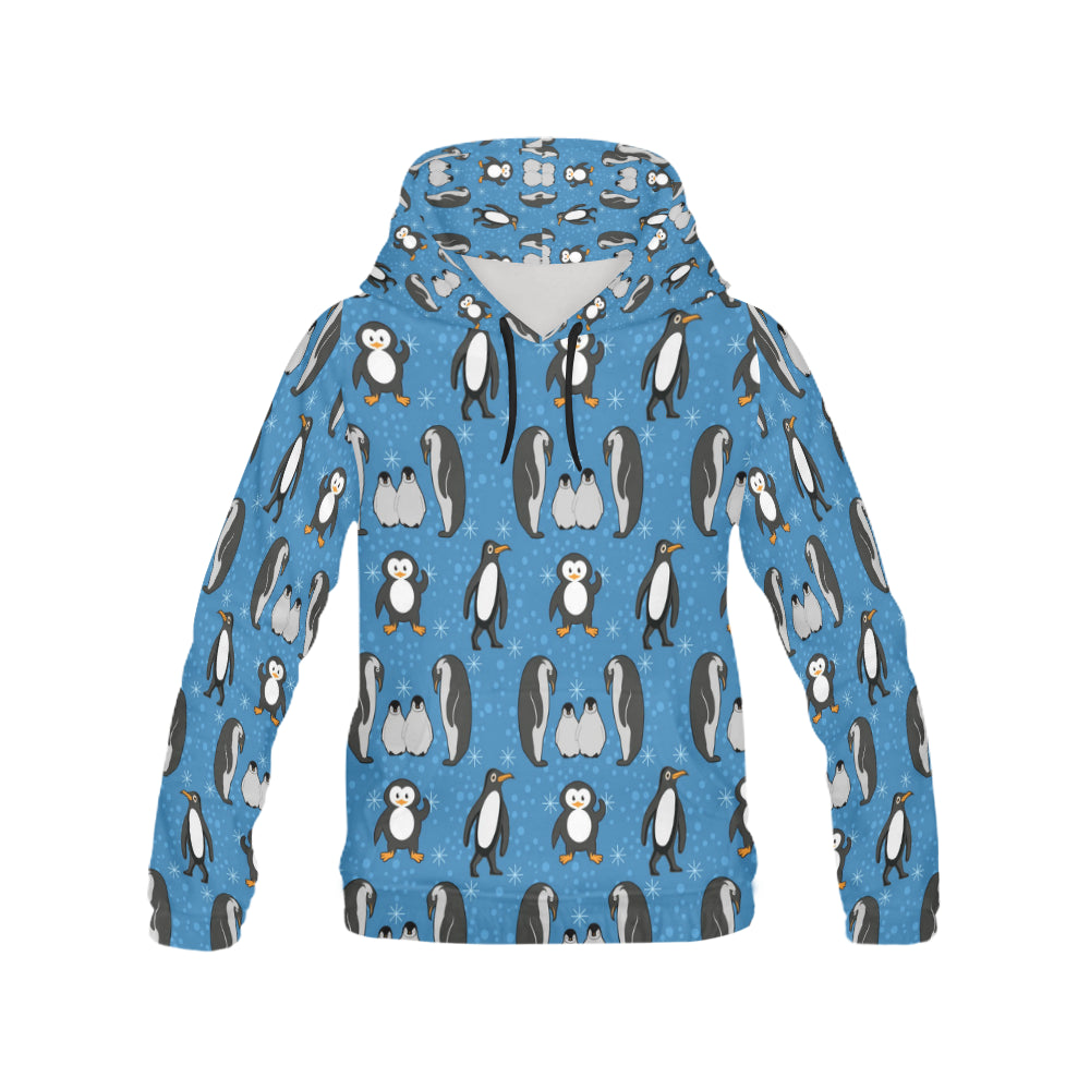 Penguin All Over Print Hoodie for Women