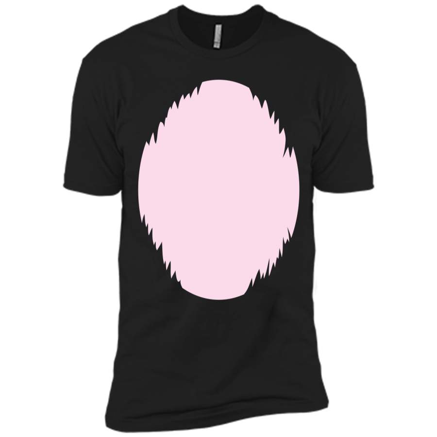 Cute Easter Bunny Costume Pink White Belly Dress Up Shirt Next Level Premium Short Sleeve Tee