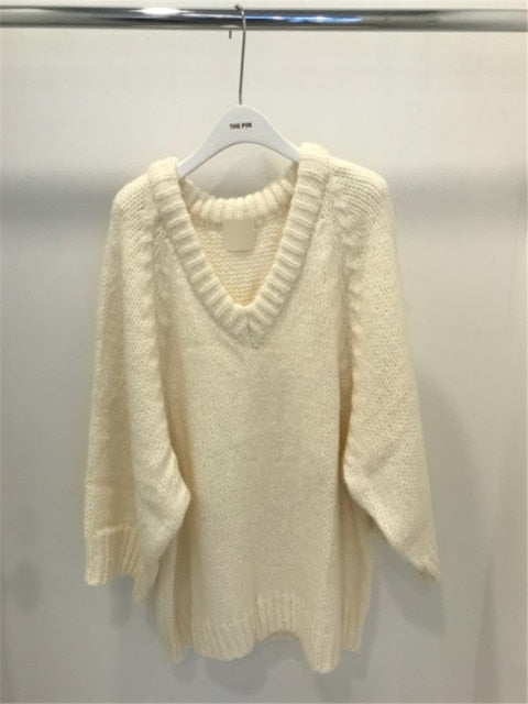 Autumn Sweater Winter Long Loose Maxi Oversize Knitted Dress